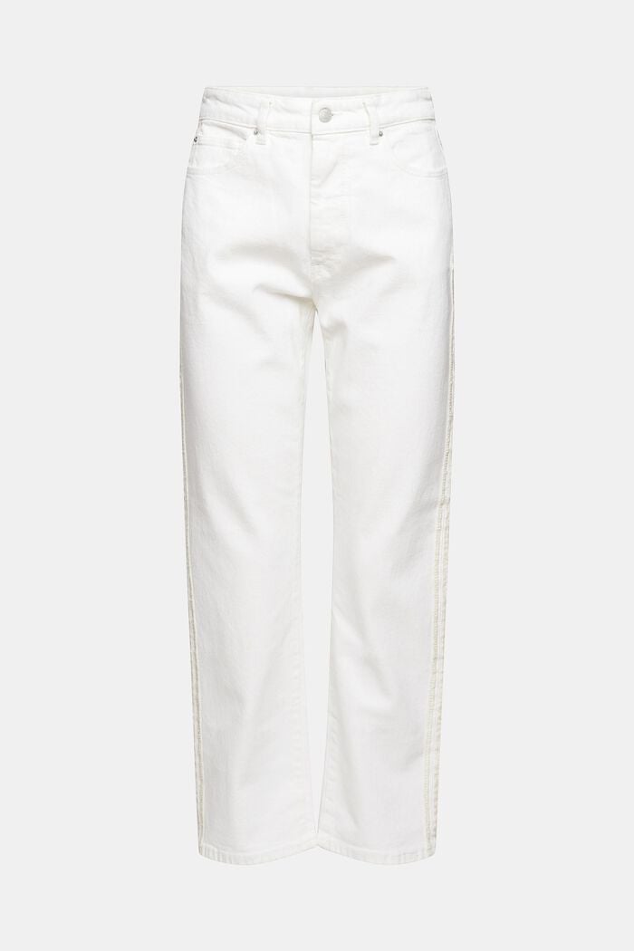 Jeans met rechte pijpen, WHITE, detail image number 7