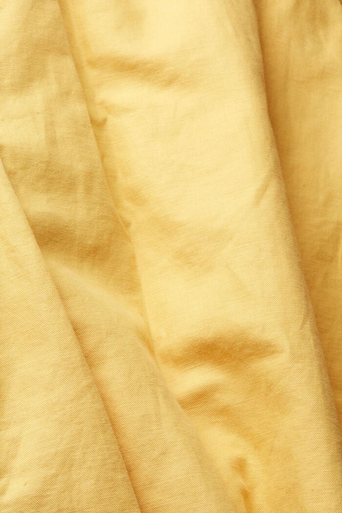 Van een linnenmix: oversized overhemd, YELLOW, detail image number 4