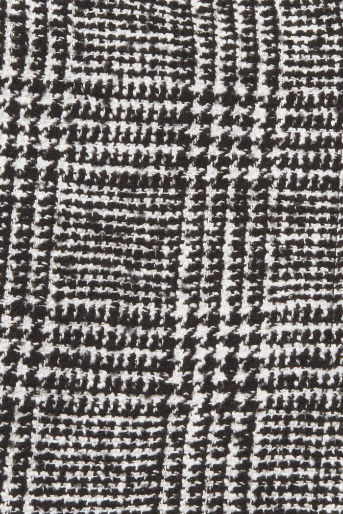 Geruite mantel van een wolmix, BLACK, detail image number 6