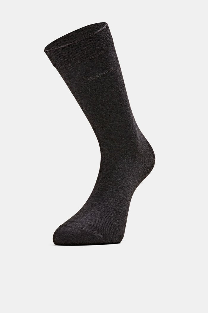 Lot de 2 paires de chaussettes à bordure souple, ANTHRACITE MELANGE, detail image number 2