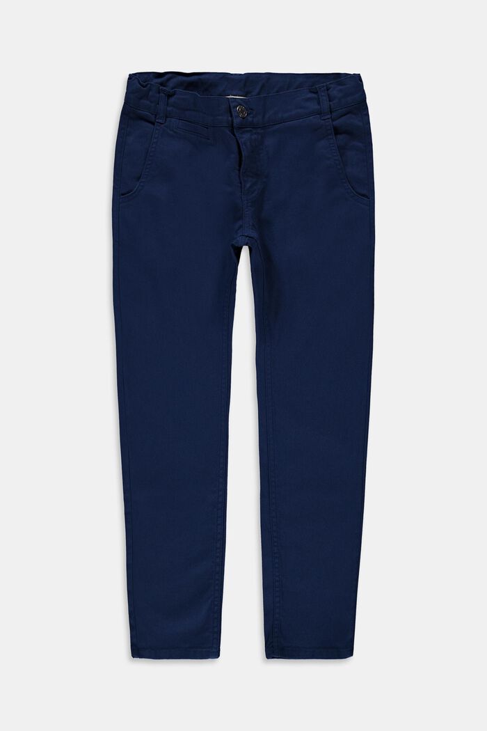 5-pocket-broek met verstelbare band, BLUE, overview