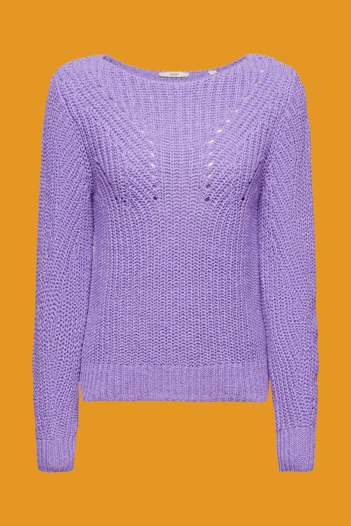 Pull-over en maille ample, PURPLE, detail image number 5