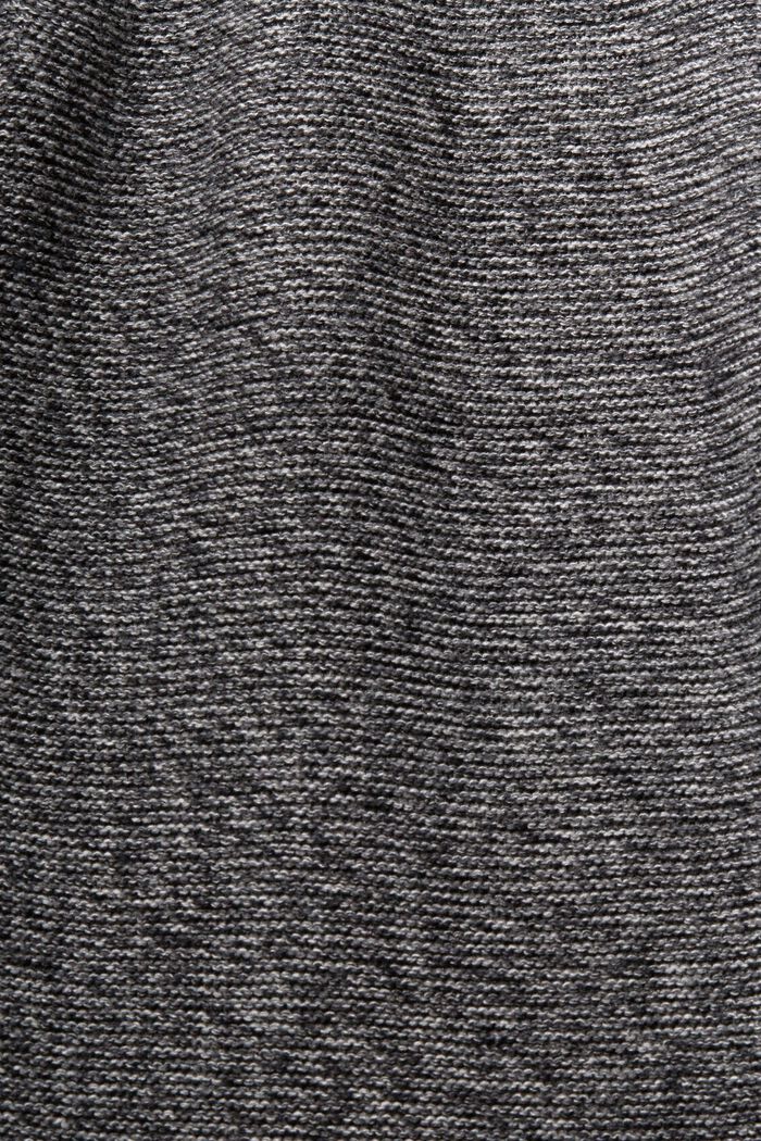 Gemêleerde gebreide trui, BLACK, detail image number 1