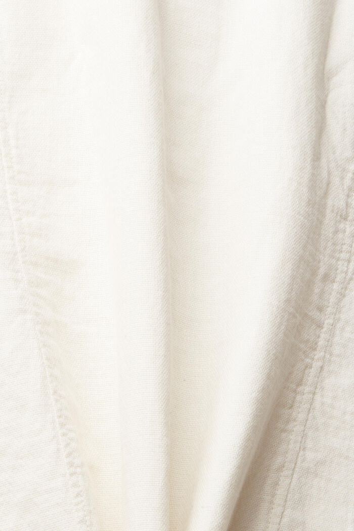 Chemise à manches courtes en mélange de matières, OFF WHITE, detail image number 4