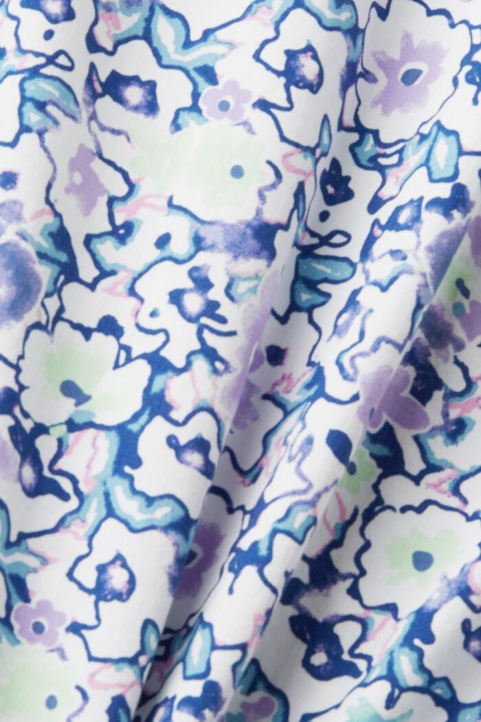 Katoenen blouse met bloemenprint, WHITE, detail image number 5