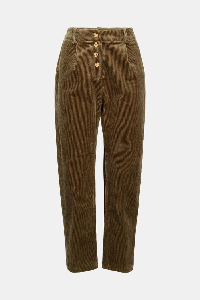 Pantalon en velours côtelé à braguette boutonnée, 100 % coton