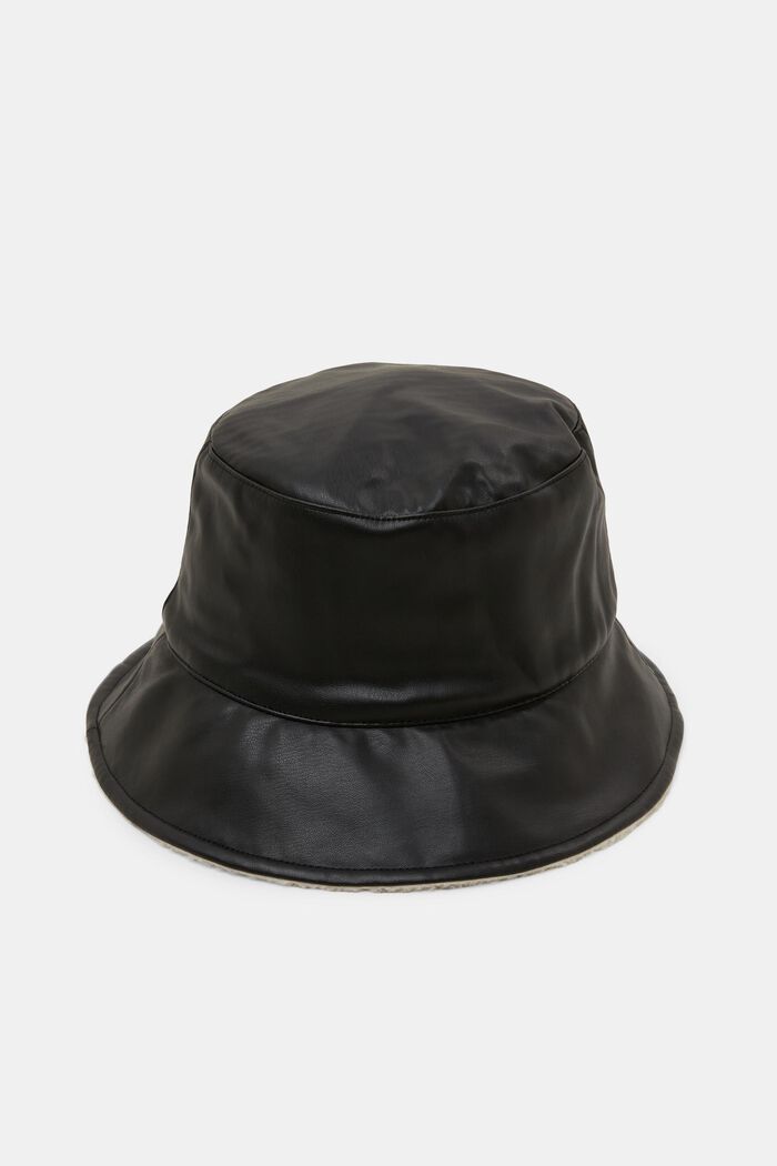 Omkeerbare bucket hat van imitatieleer