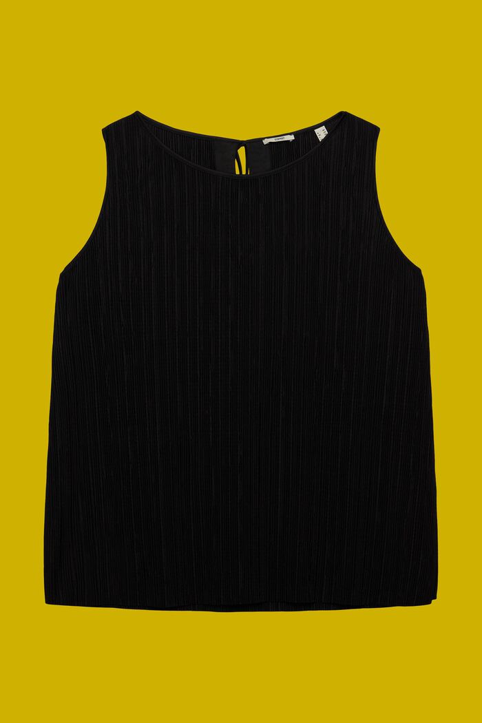 Top CURVY en jersey plissé, BLACK, detail image number 5