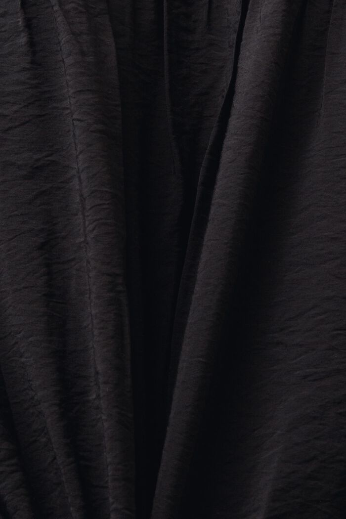 Crinkled mini-jurk met wikkeleffect, BLACK, detail image number 4