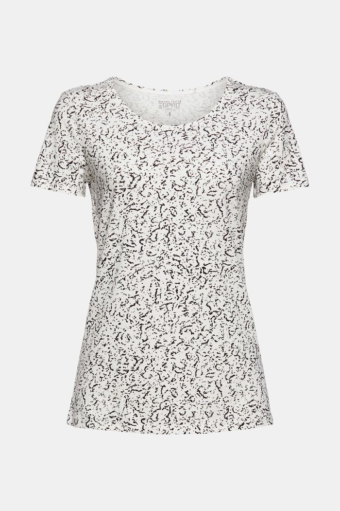 T-shirt van organic cotton met print, OFF WHITE, detail image number 6