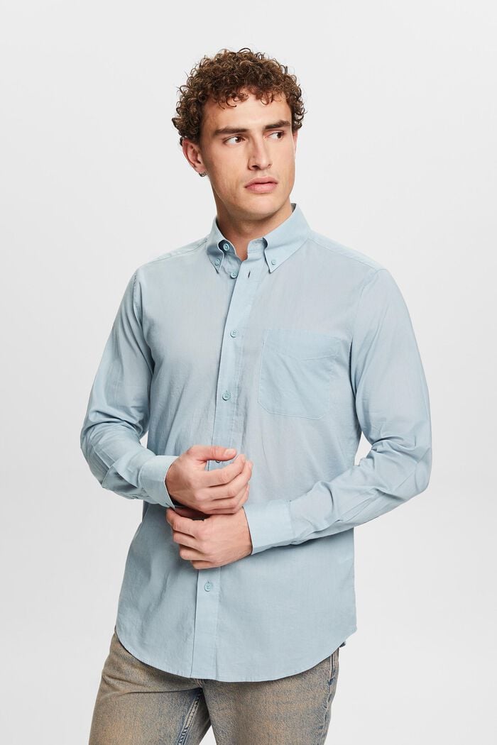 Overhemd met buttondownkraag, LIGHT BLUE, detail image number 0