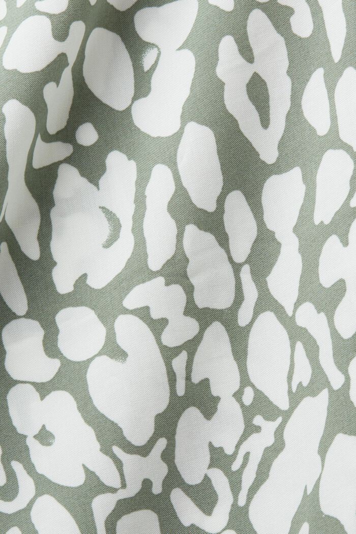 Mouwloze blouse met motief, LENZING™ ECOVERO™, PALE KHAKI, detail image number 5