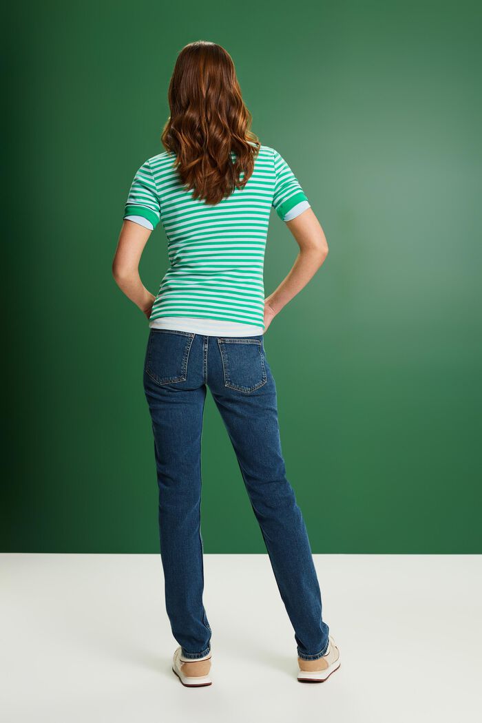 Rechtlijnige jeans met middelhoge taille, BLUE MEDIUM WASHED, detail image number 3