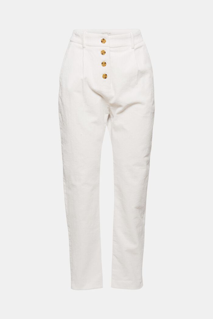 Pantalon en velours côtelé à braguette boutonnée, 100 % coton, ICE, overview