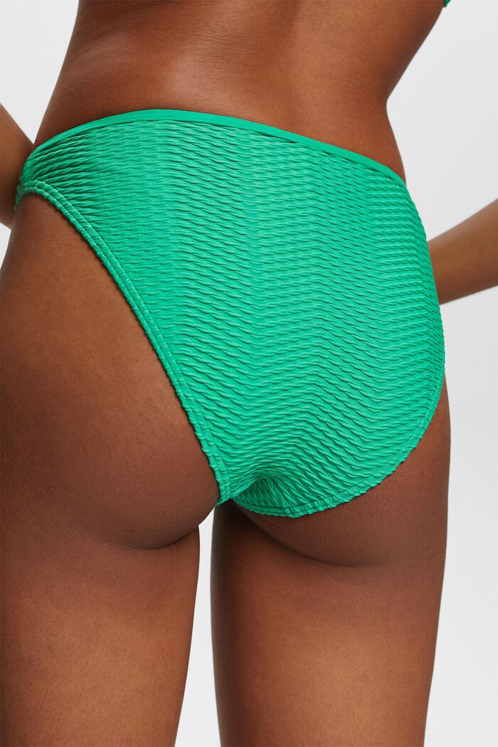 Gerecycled: gestructureerd bikinibroekje, GREEN, detail image number 3