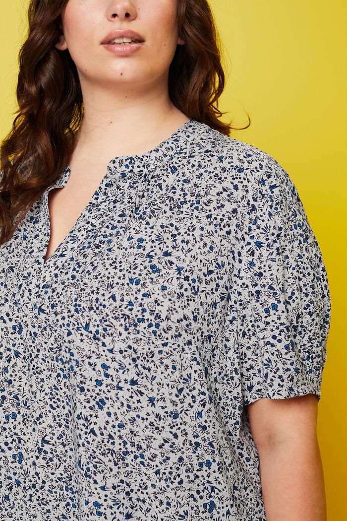 CURVY blouse met motief, LENZING™ ECOVERO™, WHITE, detail image number 2