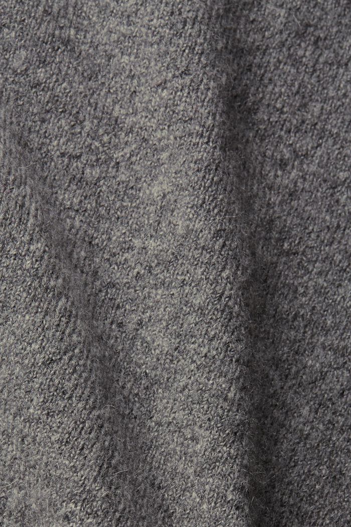Cardigan en laine mélangée, GUNMETAL, detail image number 4