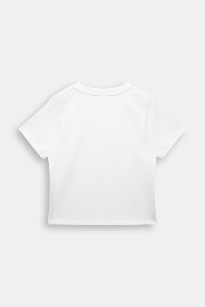 T-shirt en coton à imprimé graphique, WHITE, detail image number 3