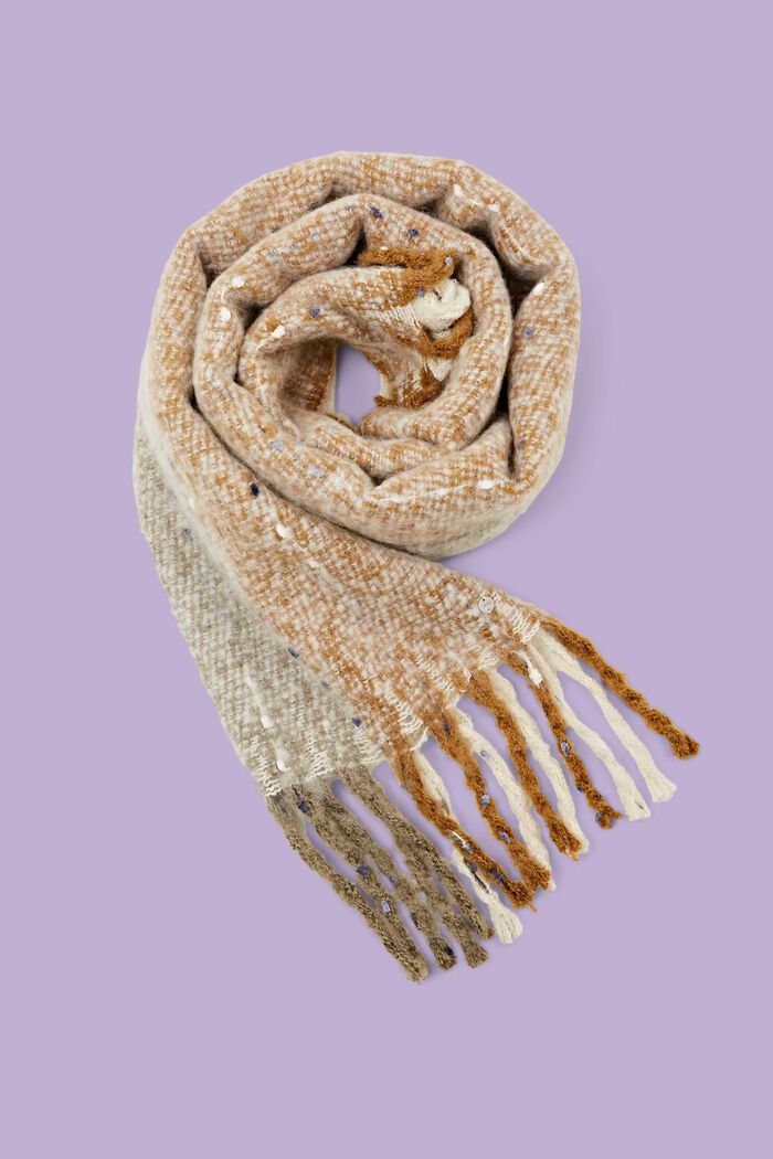 Neppy sjaal met strepen, CAMEL, detail image number 0