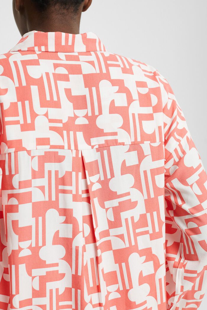 Pyjama imprimé en viscose LENZING™ ECOVERO™, CORAL, detail image number 4