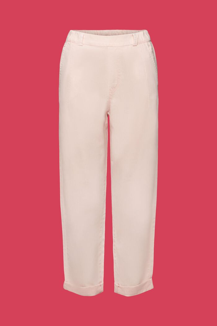 Pantalon chino cropped à enfiler, LIGHT PINK, detail image number 7