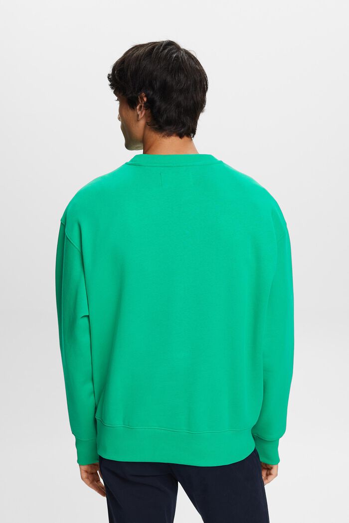 Sweatshirt met logoborduursel, GREEN, detail image number 3