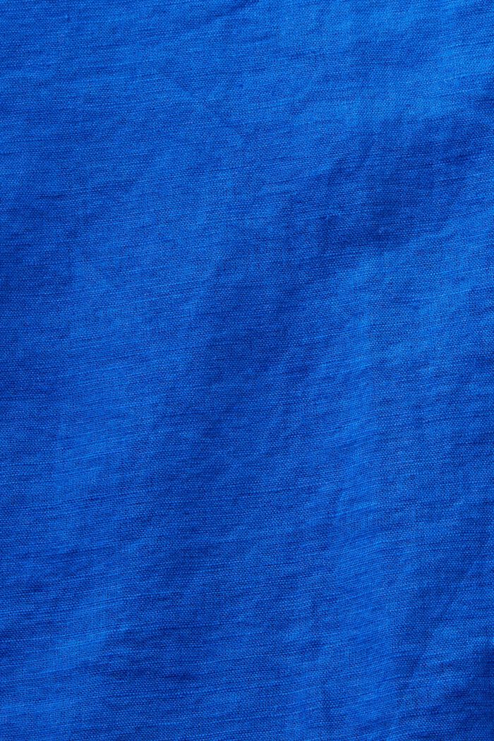 Katoen-linnen overhemdblouse, BRIGHT BLUE, detail image number 5