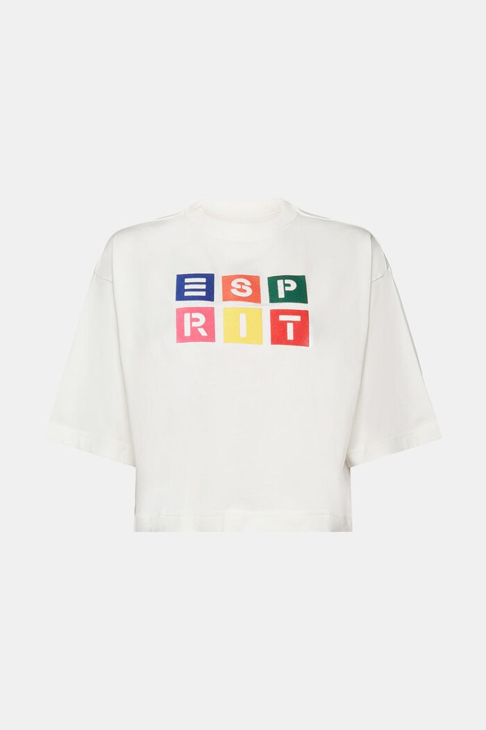 T-shirt en coton orné d’un logo brodé, OFF WHITE, detail image number 6