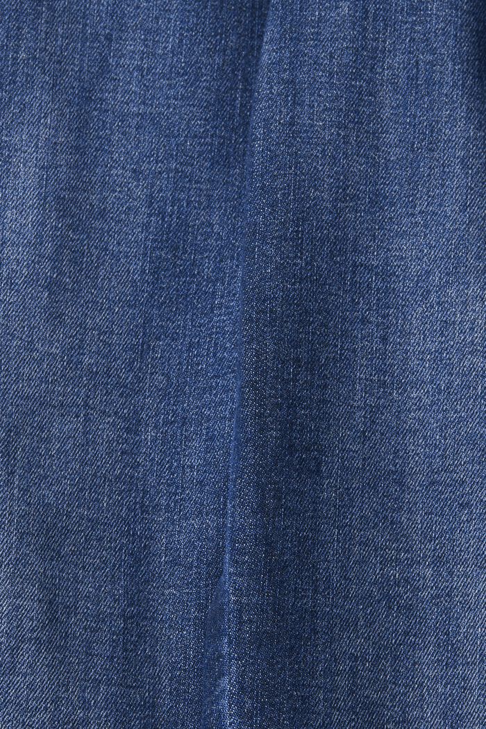 High-rise skinny jeans met stretch, BLUE DARK WASHED, detail image number 6