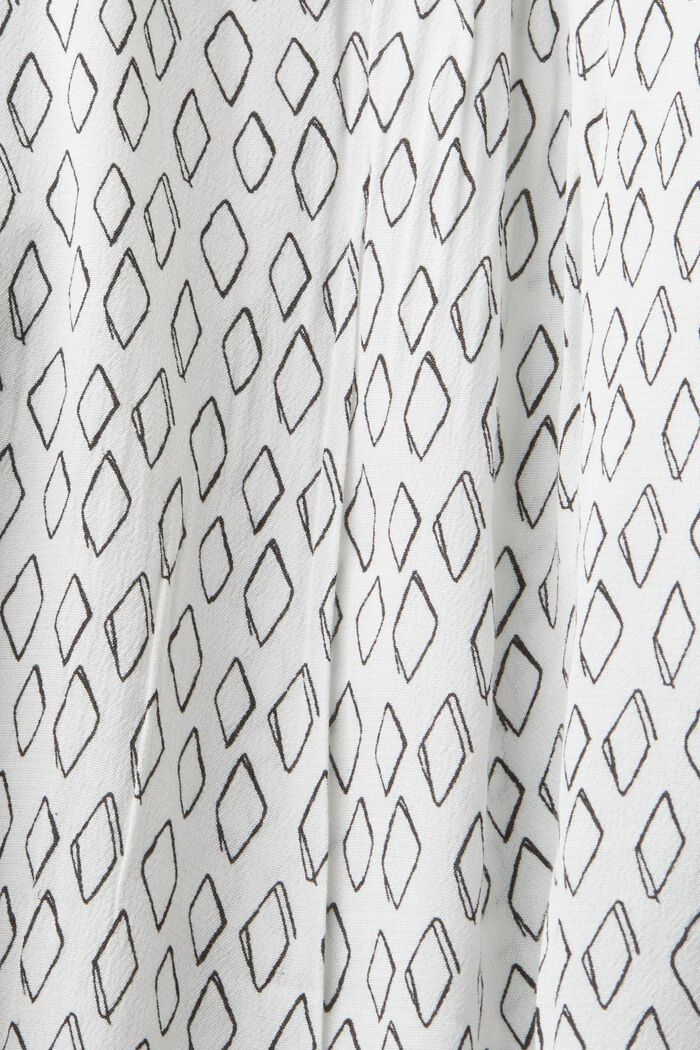 Crêpe blouse met V-hals en print, OFF WHITE, detail image number 4