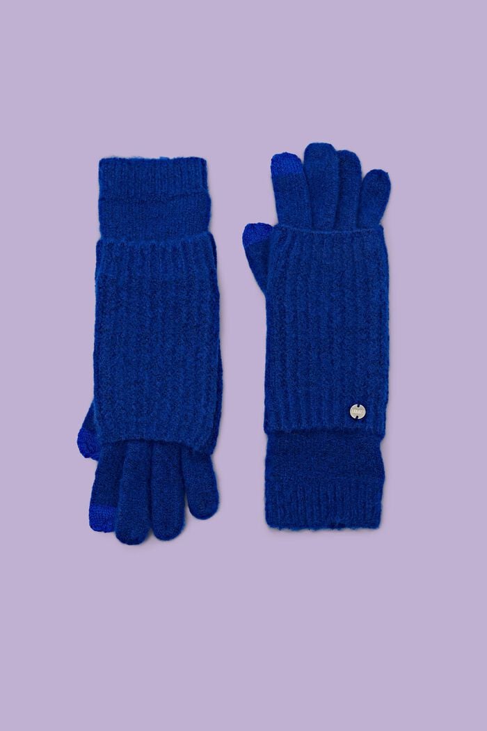 2-in-1 gebreide handschoenen, BRIGHT BLUE, detail image number 0