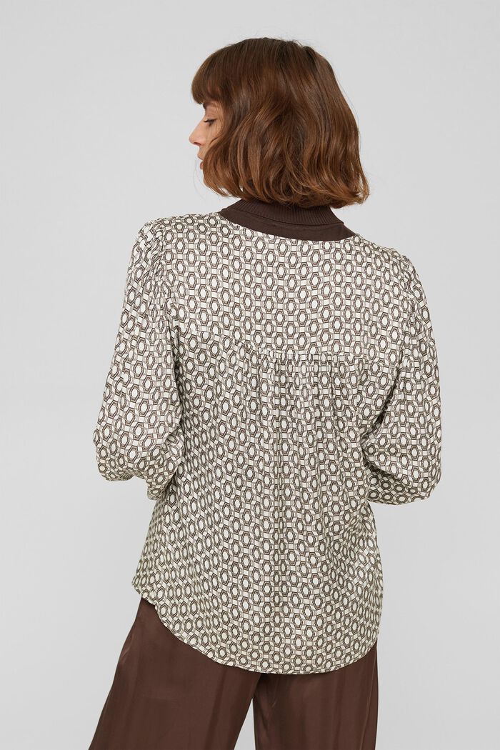 Satijnen blouse met print, LENZING™ ECOVERO™, OFF WHITE, detail image number 3