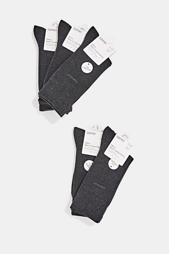 10 paar sokken van een mix met biologisch katoen, ANTHRACITE MELANGE, detail image number 0