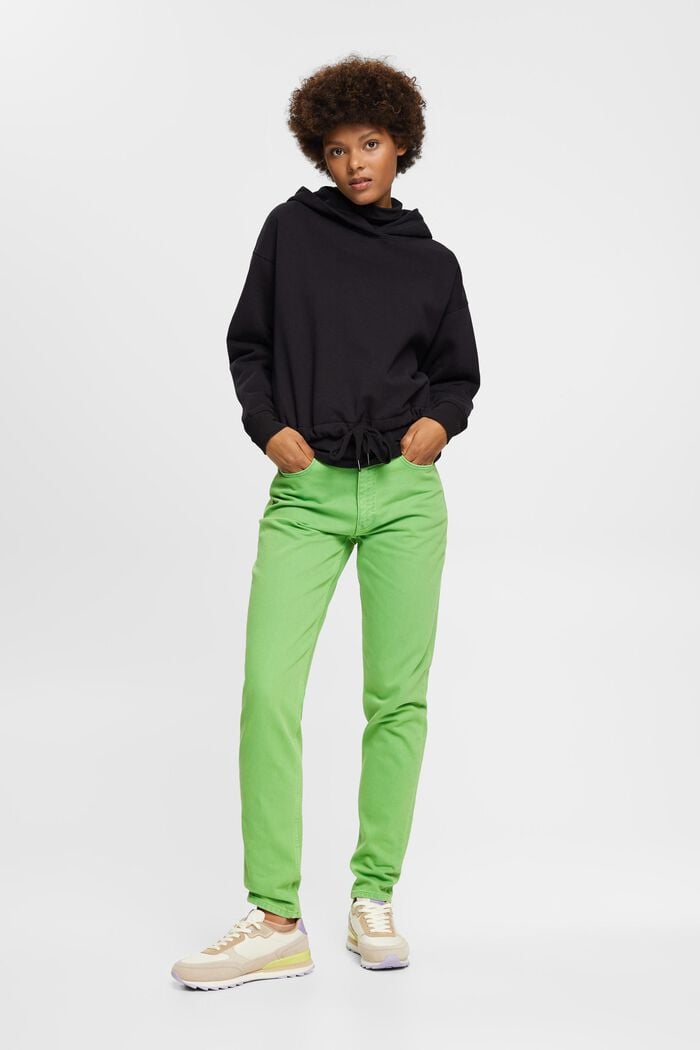 Pantalon en twill de coupe Mom, GREEN, detail image number 5