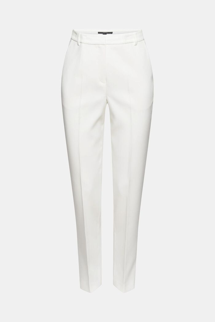 Pantalon à plis de repassage permanents, OFF WHITE, overview
