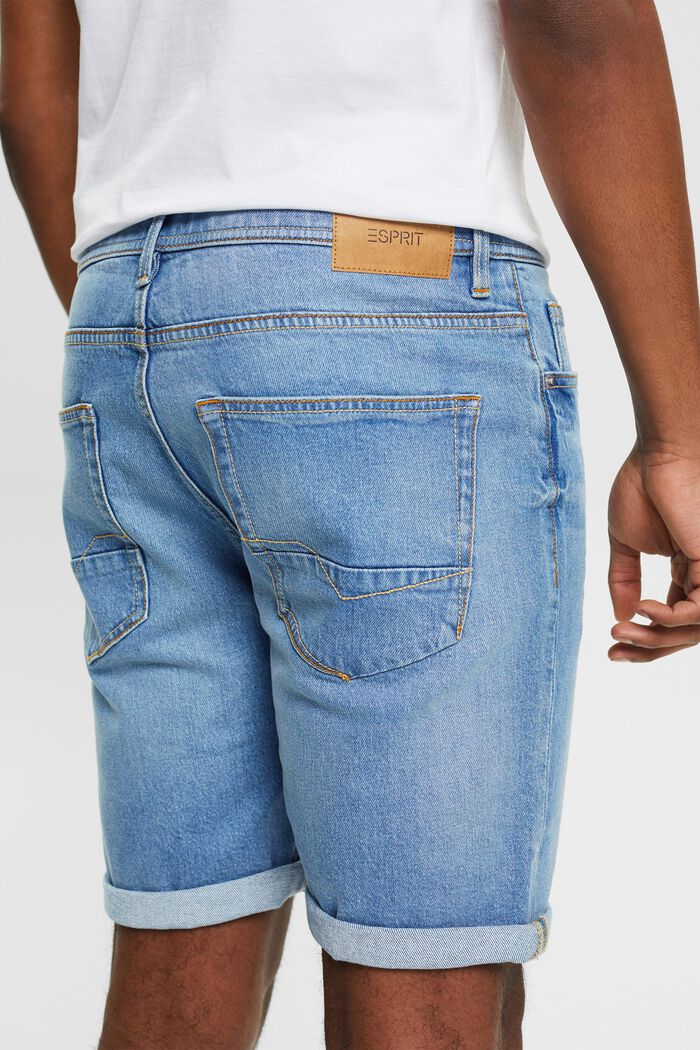 Short en jean en coton, BLUE BLEACHED, detail image number 0