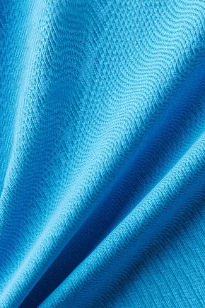 T-shirt van katoen-jersey met logo, BLUE, detail image number 5