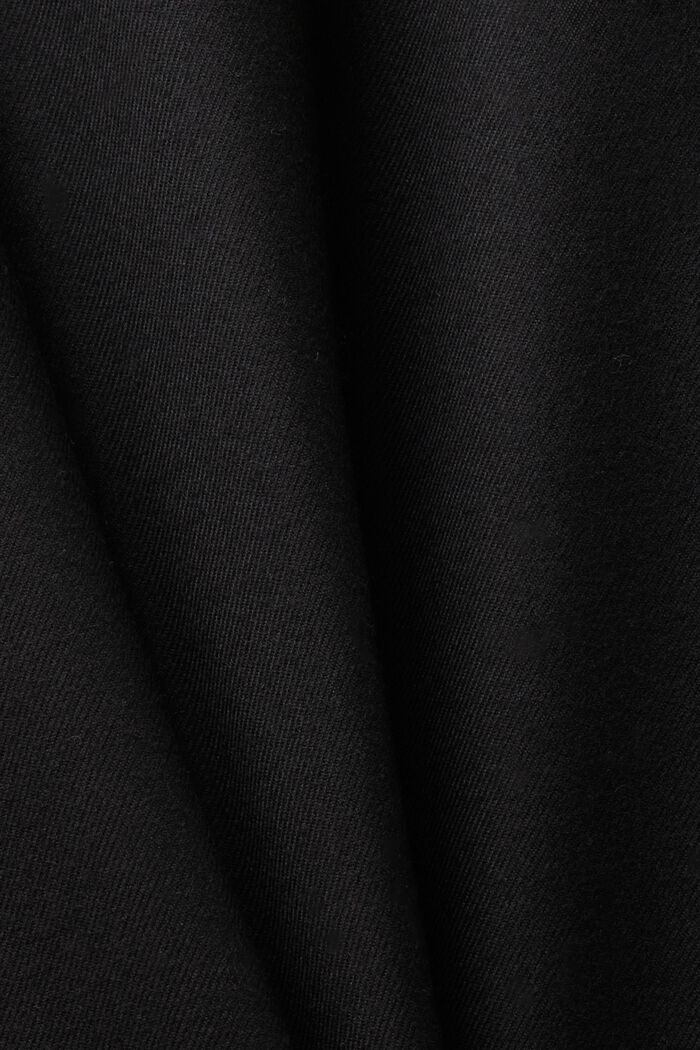 Flanellen broek met splitjes in de zoom, BLACK, detail image number 6