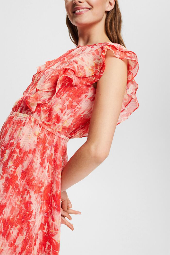 En matière recyclée : la robe en mousseline à effet scintillant, RED, detail image number 3