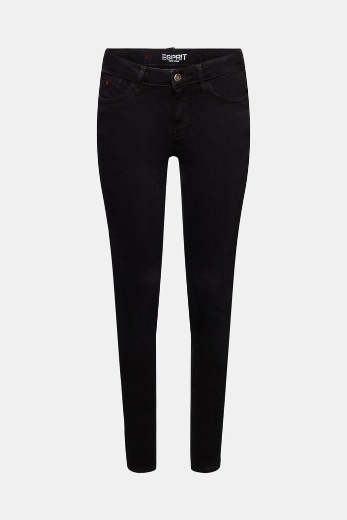 Mid rise skinny jeans, BLACK DARK WASHED, detail image number 7