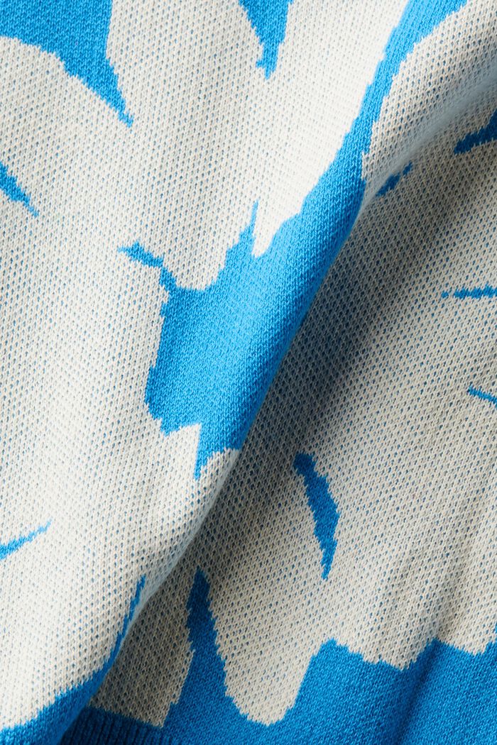 Jacquard sweatshirt van katoen, BLUE, detail image number 5