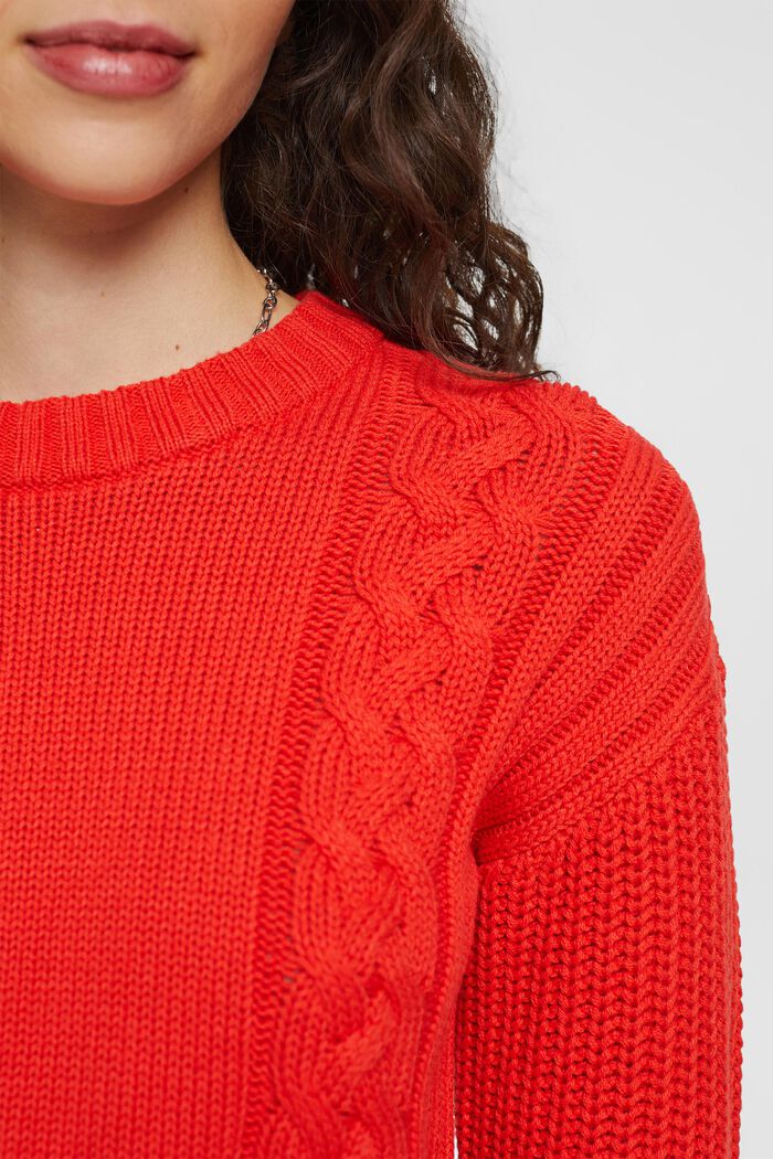 Gestreepte sweater, RED, detail image number 0