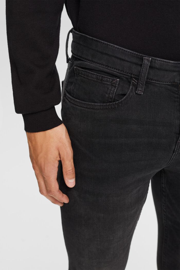 Gerecycled: skinny jeans, BLACK DARK WASHED, detail image number 2