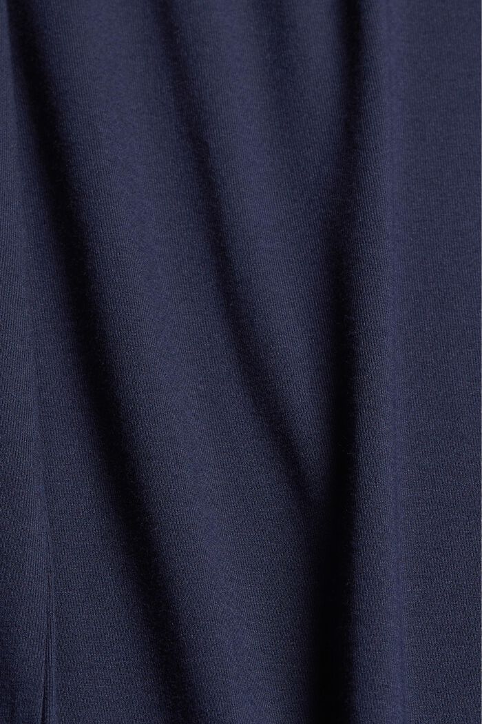 Jersey jurk met geknoopt effect, LENZING™ ECOVERO™, NAVY, detail image number 4