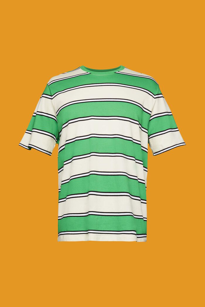 T-shirt rayé en coton durable, GREEN, detail image number 6