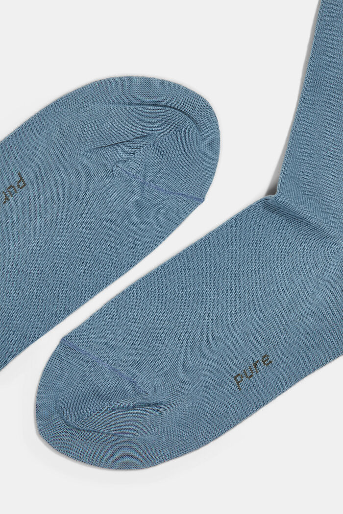 Set van 2 paar sokken, organic cotton, BLUESTONE, detail image number 1