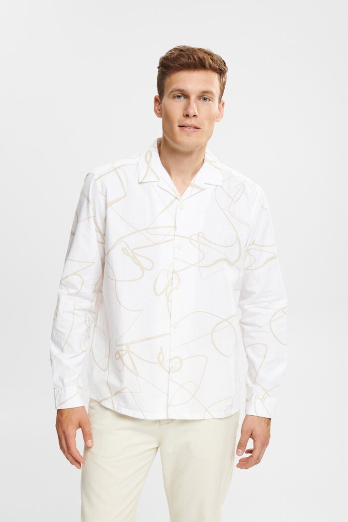 Chemise à motif, WHITE, detail image number 0
