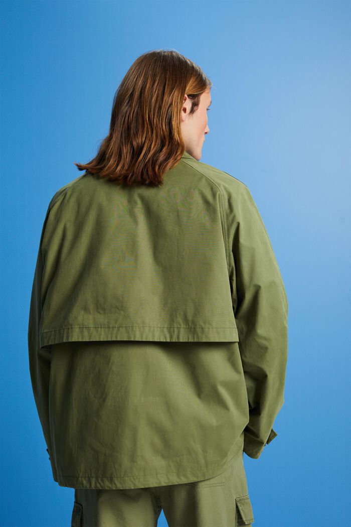 Field jacket van een katoenmix, OLIVE, detail image number 3