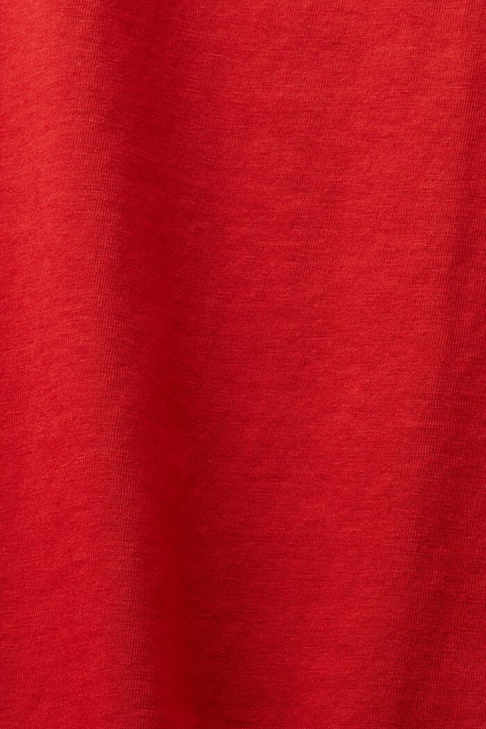 T-shirt met ronde hals, DARK RED, detail image number 5