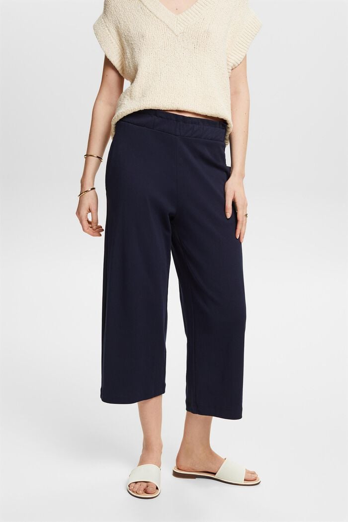 Cropped culotte, NAVY, detail image number 0